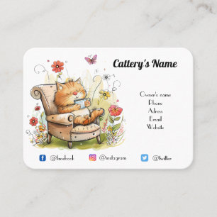 Personalised Business Card for Cattery Cute Design