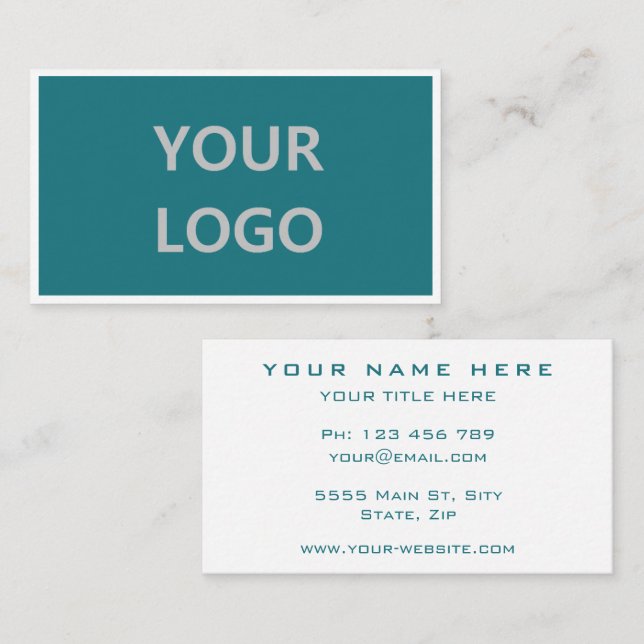 Personalised Business Card with Logo Choose Colour (Front/Back)