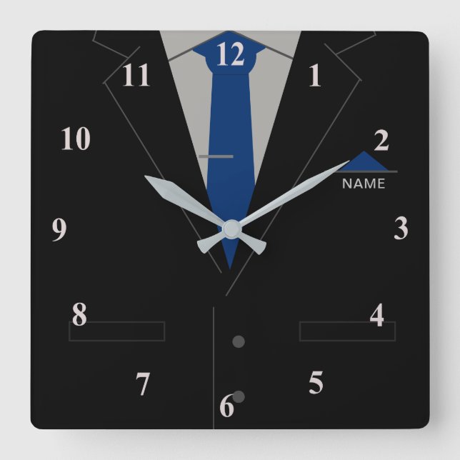 Personalised Business Clock with Custom Text Name (Front)