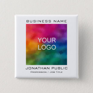 Personalised Business Company Corporate Logo 15 Cm Square Badge