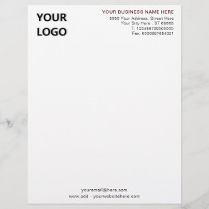 Personalised Business Company Letterhead with Logo