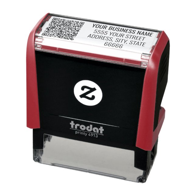 Personalised Business Custom QR Code Address Stamp (Product)