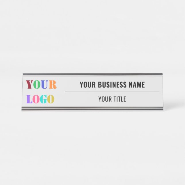 Personalised Business Desk Name Plate Template (Front)