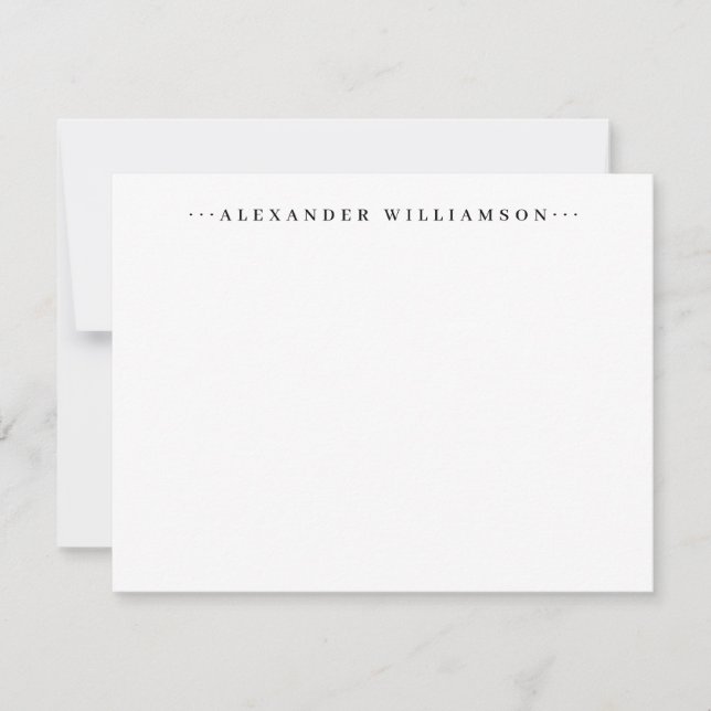 Personalised Business Dots Masculine Black Simple Card (Front)