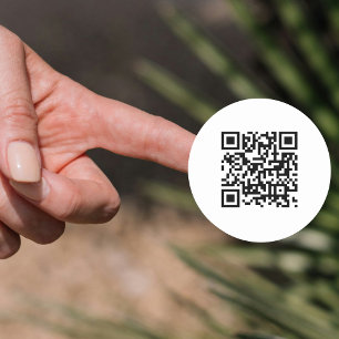 Personalised Business Labels Custom Round QR Code
