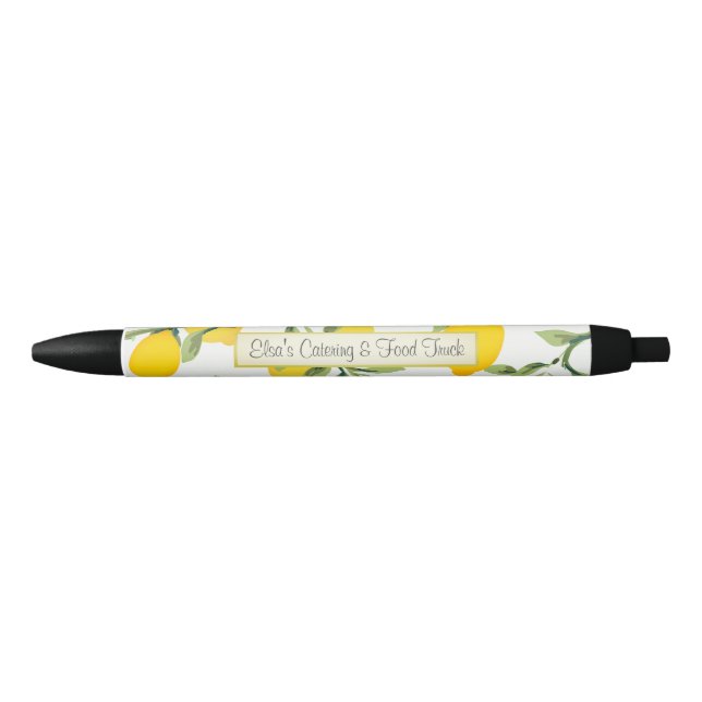 Personalised Business Lemon Print Pen (Front)