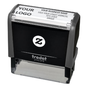 Personalised Business Logo Address Company Name Self-inking Stamp