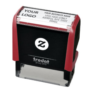 Personalised Business Logo Address Company Office Self-inking Stamp