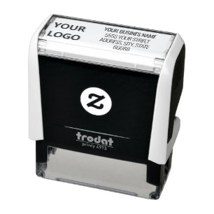 Personalised Business Logo Address Company Office Self-inking Stamp