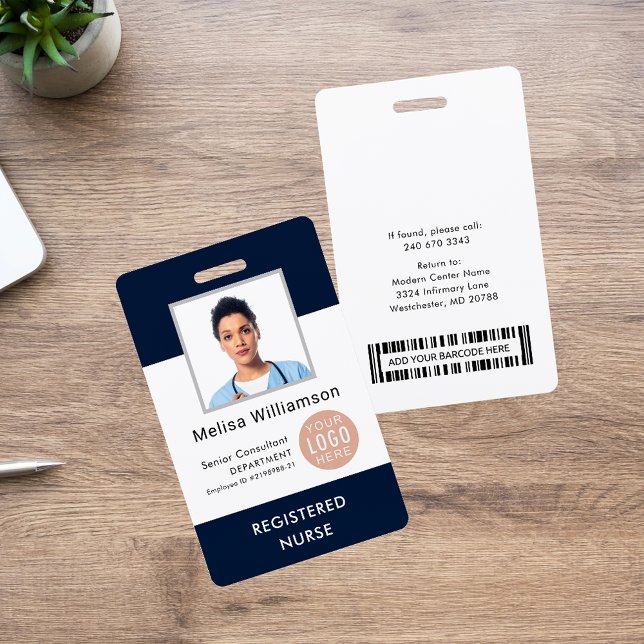 Personalised Business Logo and Employee Photo ID ID Badge (Personalized Business Logo and Employee Photo ID Badge)