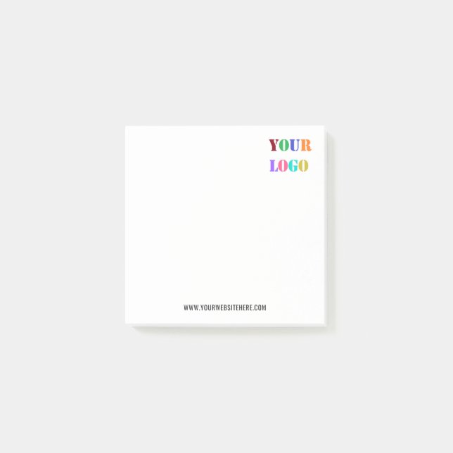 Personalised Business Logo and Text Sticky Notes (Front)