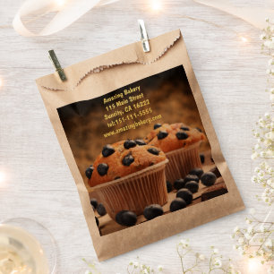 Personalised Business Logo Blueberry Muffin  Favour Bag