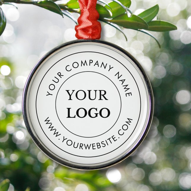 Personalised Business Logo Branded Corporate  Metal Ornament (Creator Uploaded)
