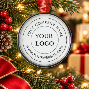 Personalised Business Logo Branded Corporate Metal Ornament