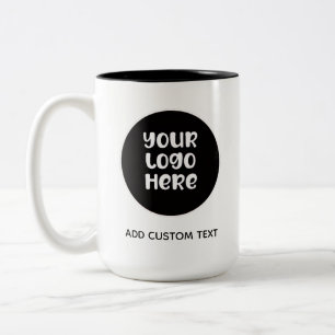 Personalised Business Logo & Custom Text Two-Tone Coffee Mug