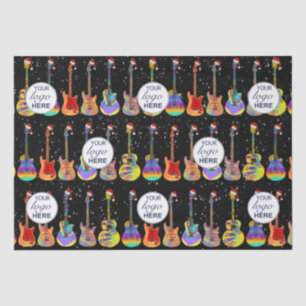 Personalised Business Logo Guitar Christmas Tissue Paper