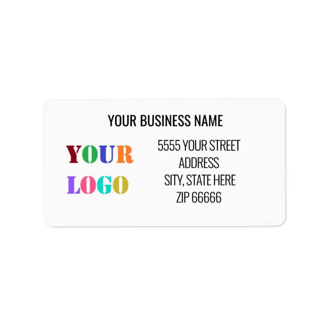Personalised Business Logo Name Address Labels (Front)