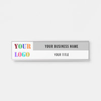 Personalised Business Logo Name Door Sign Template