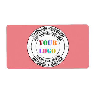 Personalised Business Logo Name Info Address Label