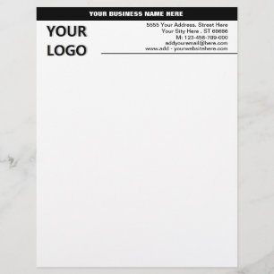 Personalised Business Logo Name Info Letterhead