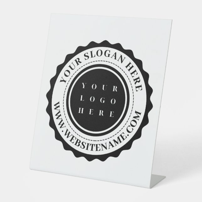 Personalised Business Logo Pedestal Sign (Front)