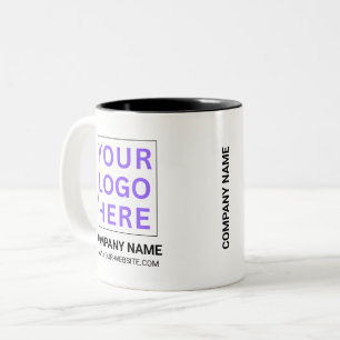 Personalised Business Logo   Promotional Company Two-Tone Coffee Mug