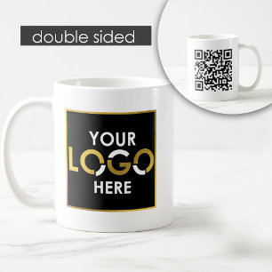 Personalised Business Logo QR Code Promotional Coffee Mug