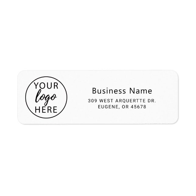 Personalised Business Logo Returns Address Label Return Address Label (Front)