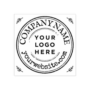 Personalised Business Logo Round Rubber Stamp