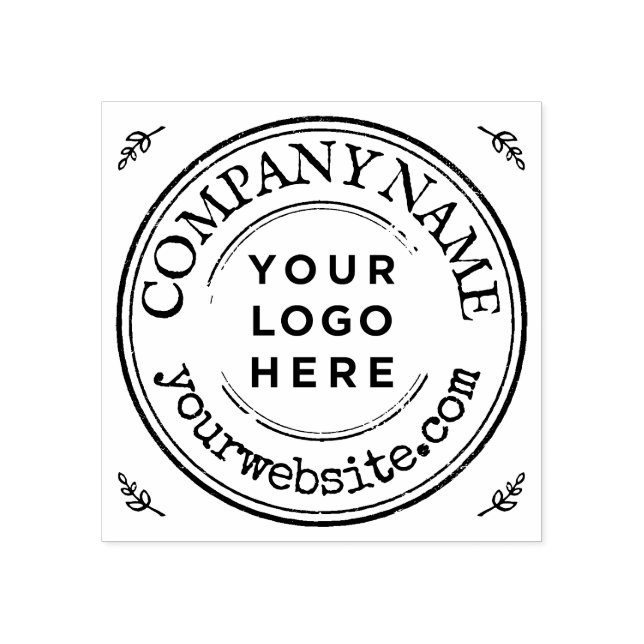 Personalised Business Logo Round Rubber Stamp (Imprint)