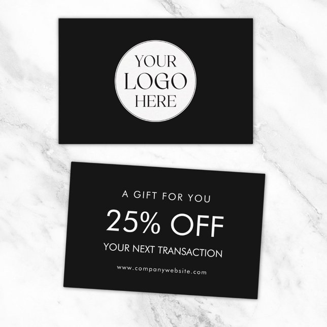 Personalised Business Logo Simple Discount Card (Front and Back)