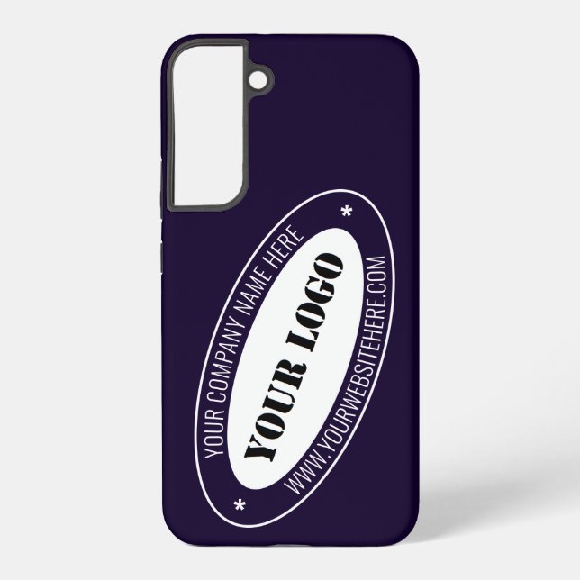 Personalised Business Logo Text Info Custom Colour Samsung Galaxy S22+ Case (Back)