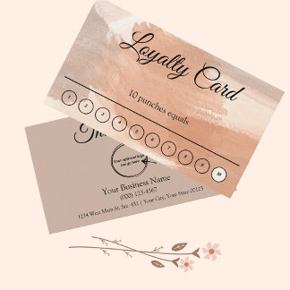 Personalised Business Loyalty Punch Card with Logo