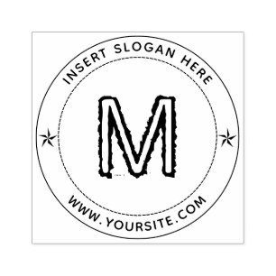 Personalised Business Monogram Round Rubber Stamp