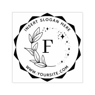 Personalised Business Monogram Round Self-inking S Stamp