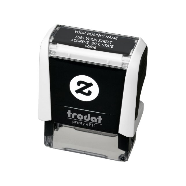 Personalised Business Name Address Company Office Self-inking Stamp (Product)