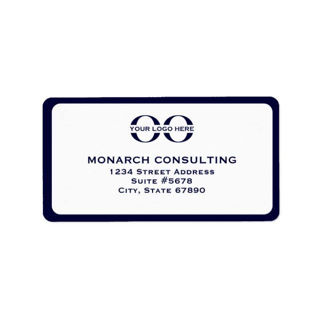 Personalised Business Name and Logo Address Label (Front)