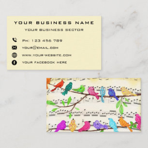 Personalised Business Name Contact Info - Fresh Card
