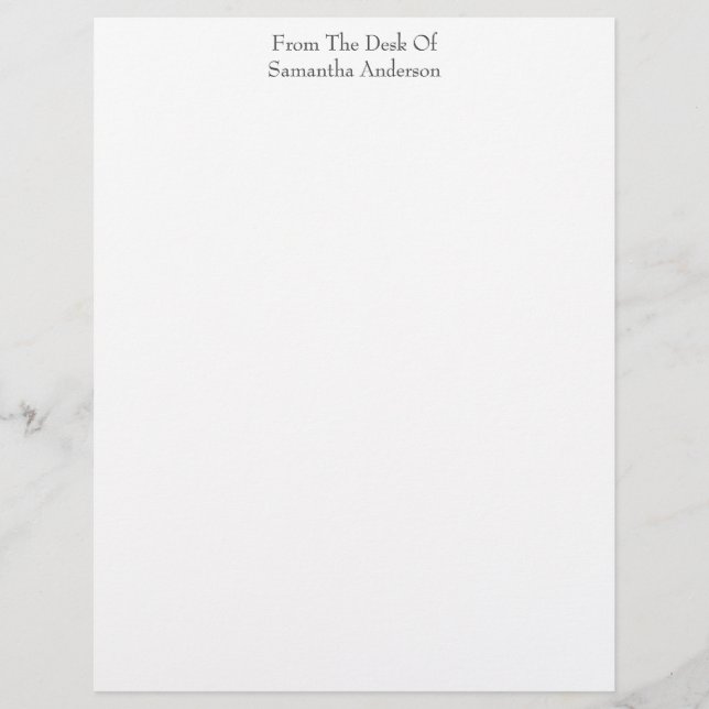Personalised Business Personal White Letterhead  (Front)