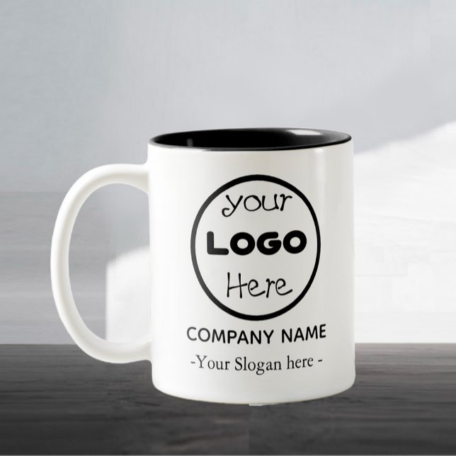 Personalised Business Promotion Logo  Two-Tone Coffee Mug (Discover the perfect blend of style and functionality with our personalized Business Promotion Mug.)