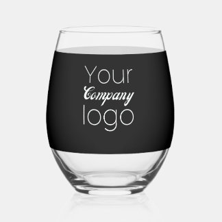 Personalised Business Promotional Add Logo Here St Stemless Wine Glass