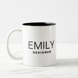 Personalised Business Promotional Add Your Name Two-Tone Coffee Mug