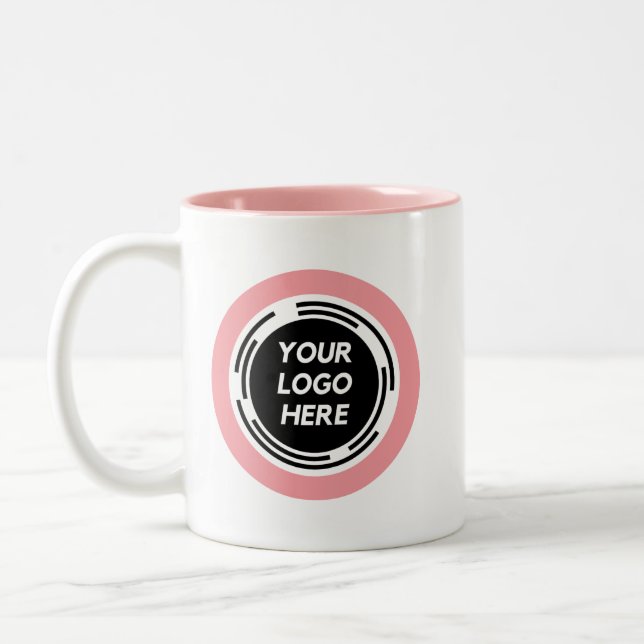 Personalised Business Promotional Logo Two-Tone Co Two-Tone Coffee Mug (Left)
