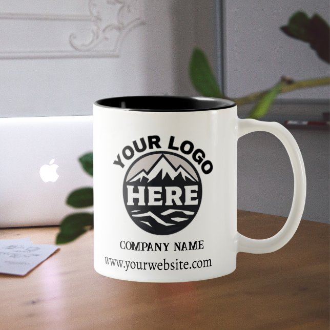 Personalised Business  Promotional Logo Two-Tone Coffee Mug (Creator Uploaded)