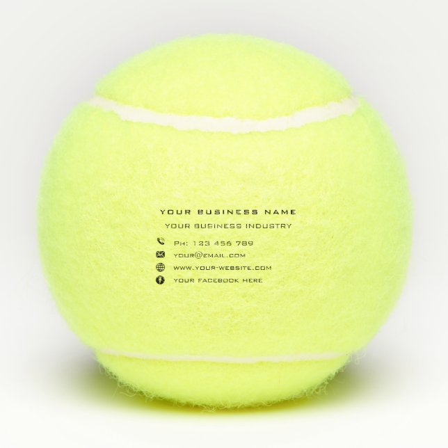 Personalised Business Promotional Tennis Balls (Back)