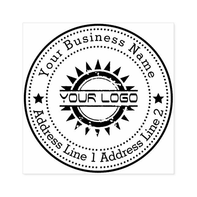 Personalised Business Return Address With Logo Rubber Stamp (Imprint)