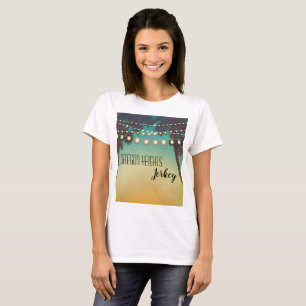 Personalised Business T-Shirt Beach Sunset Palm Tr
