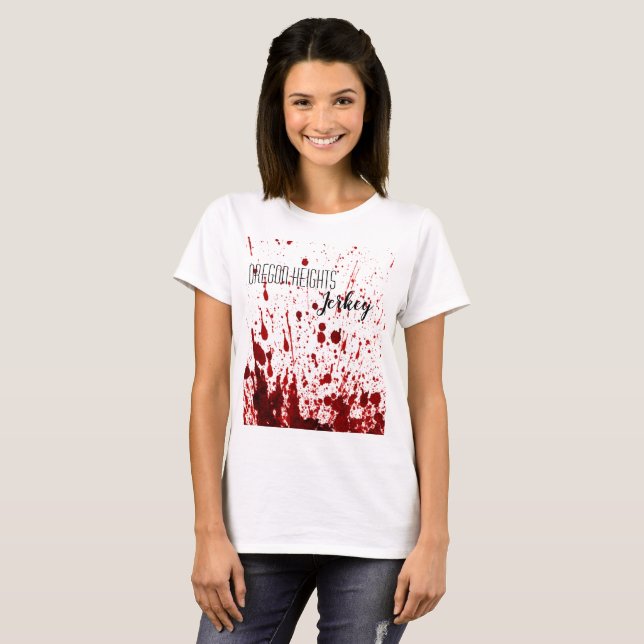 Personalised Business T-Shirt Blood Splatter Vampi (Front Full)