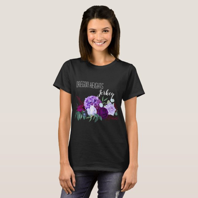 Personalised Business T-Shirt Lavender Hibiscus on (Front Full)