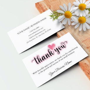 Personalised Business Thank Card For Your Order